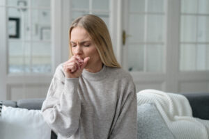 woman sick from pest infestation